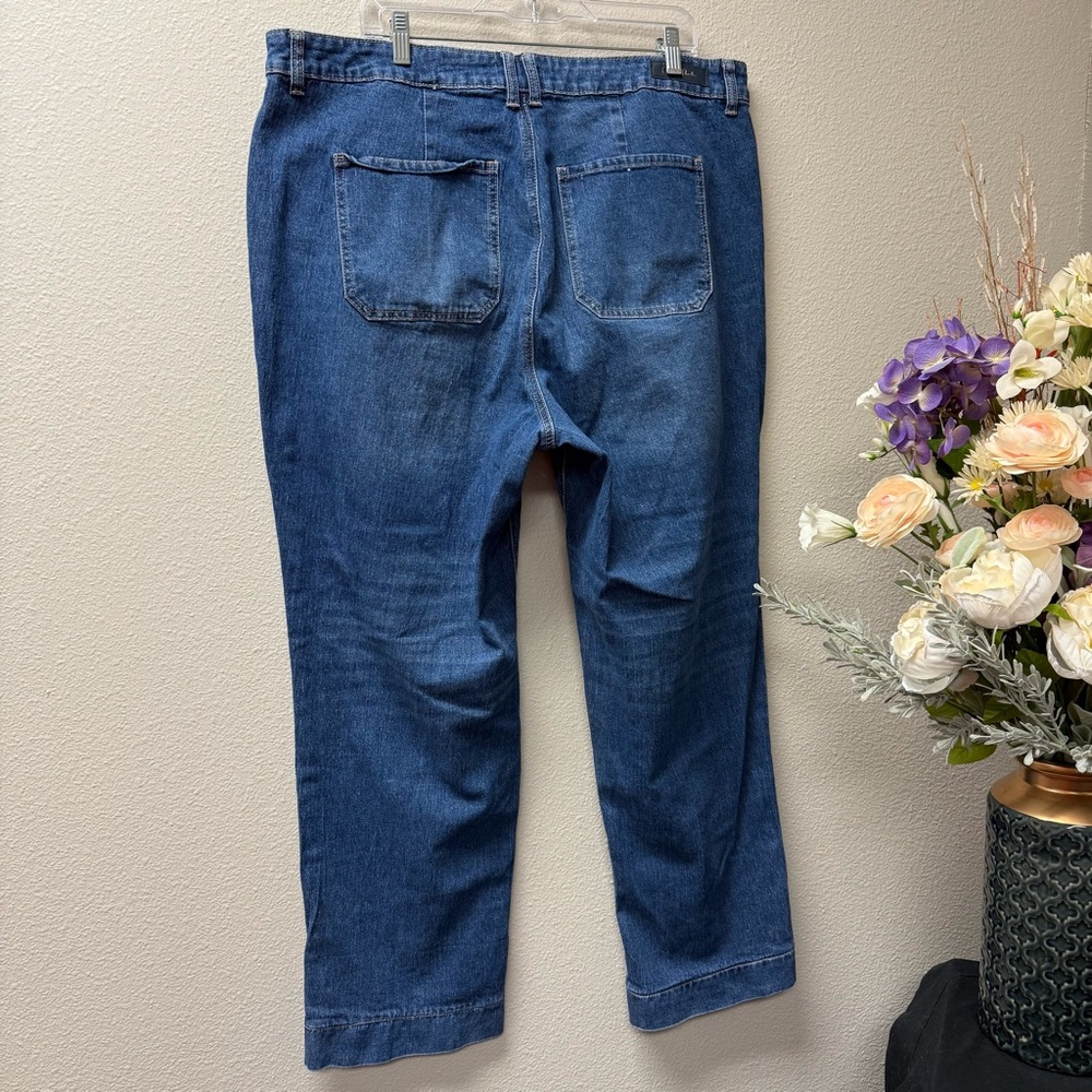 Copper Flash Women’s Plus 20W Blue Straight Leg Denim Jeans Casual Everyday - Picture 2 of 5